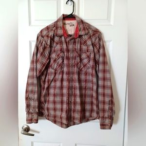 Men's vintage wrangler pearl snap shirt